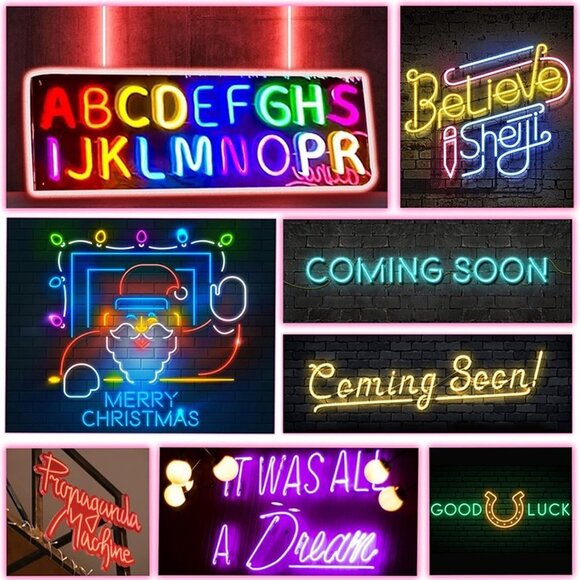 NEW   Something Beautiful Neon Sign for Wall Decor 43.90''x 6.79in - Picture 5 of 7